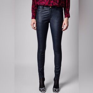 Zadig & Voltaire | Phlame Crinkled Leather Pants (Size FR 42 )